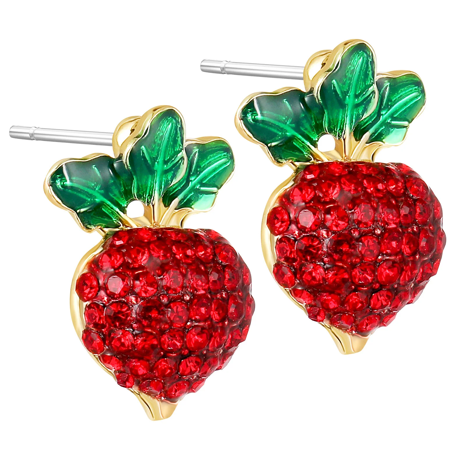 Серьги-гвоздики с морковью для женщин очаровательный подарок ювелирные изделия