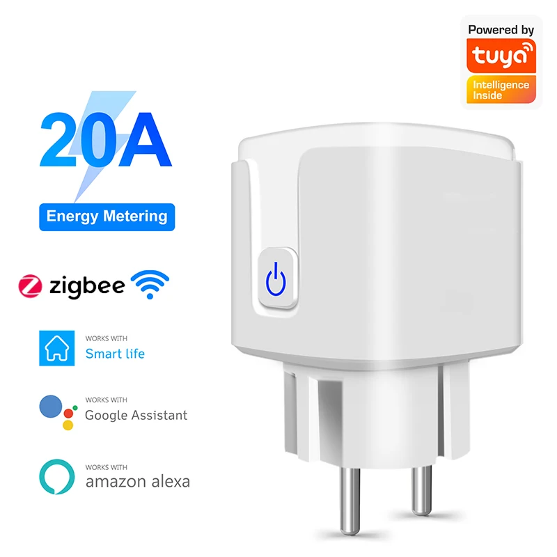 Умная розетка с поддержкой Wi-Fi 20 А голосовым управлением |
