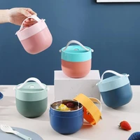 portable soup cup lunch box stainless steelplastic thermos mug food container thermal cup vacuum bento box