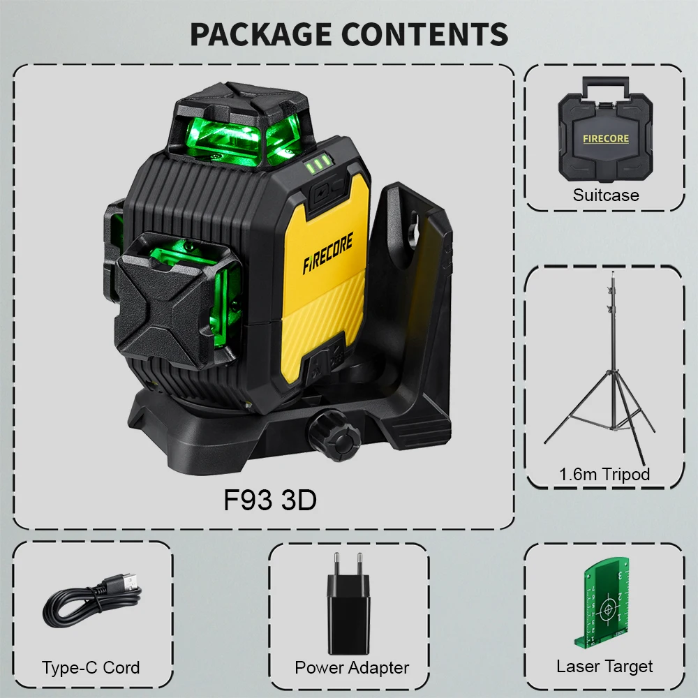 

FIRECORE Professional Laser Level F93