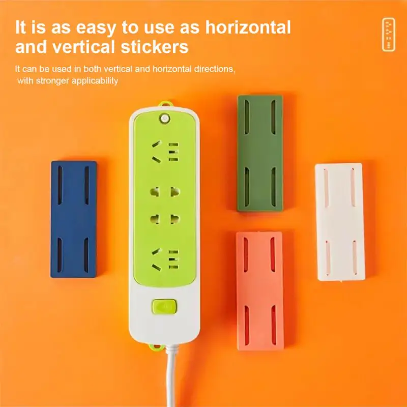

Home Socket Storage Holder Traceless Self-adhesive Plug Fixer Wall-mounted For All Kinds Walls Desktop Socket Fixer Powerful