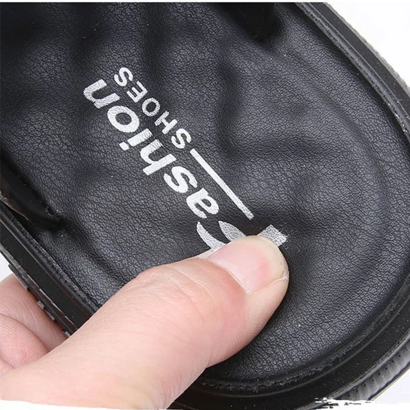 Мужские летние сандалии и тапочки мужские кожаные пляжная обувь на толстой