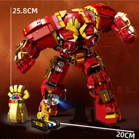 new 2022 mk44 hulkbuster marvels avengers heroes iron man helmet hulk mecha armor figures building block bricks boy kid gift toy