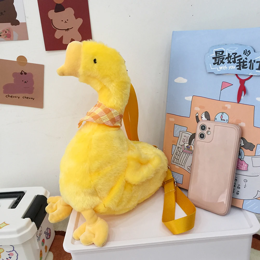 

Симпатичные Детские сумки для девочек, женские сумки 2020, плюшевые сумки-мессенджеры с куклой и уткой, сумки через плечо в форме мультяшных ж...