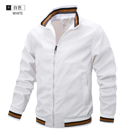 

Мужская повседневная цветная спортивная куртка с воротником-стойкой