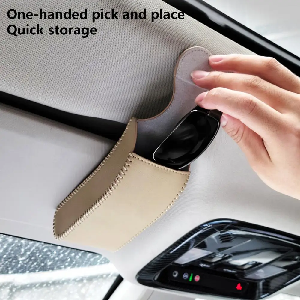 

Sunglasses Holder Convenient Strong Solid Color Auto Accessories Sun Visor Glasses Case Car Glasses Case