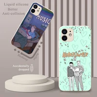 heartstopper comics phone case white liquid silicone for iphone 6 7 8 11 12 13 s mini pro x xs xr max plus