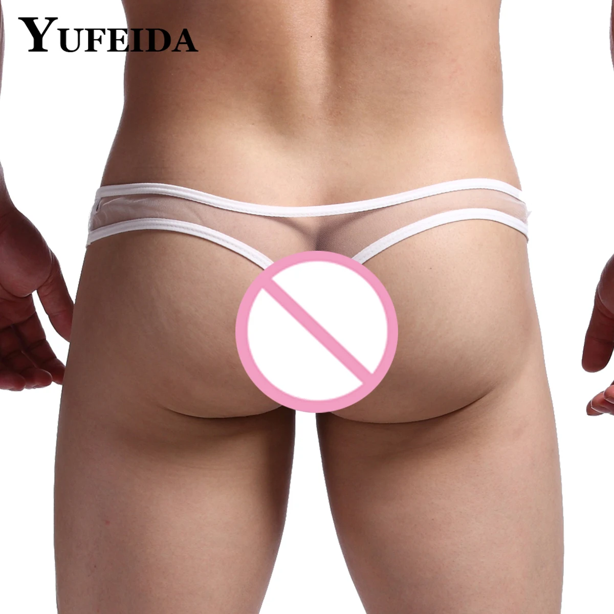 

Стринги YUFEIDA мужские прозрачные, пикантные дышащие Трусы-стринги с низкой талией, с мешочком для выпуклости, ультратонкие мягкие трусы