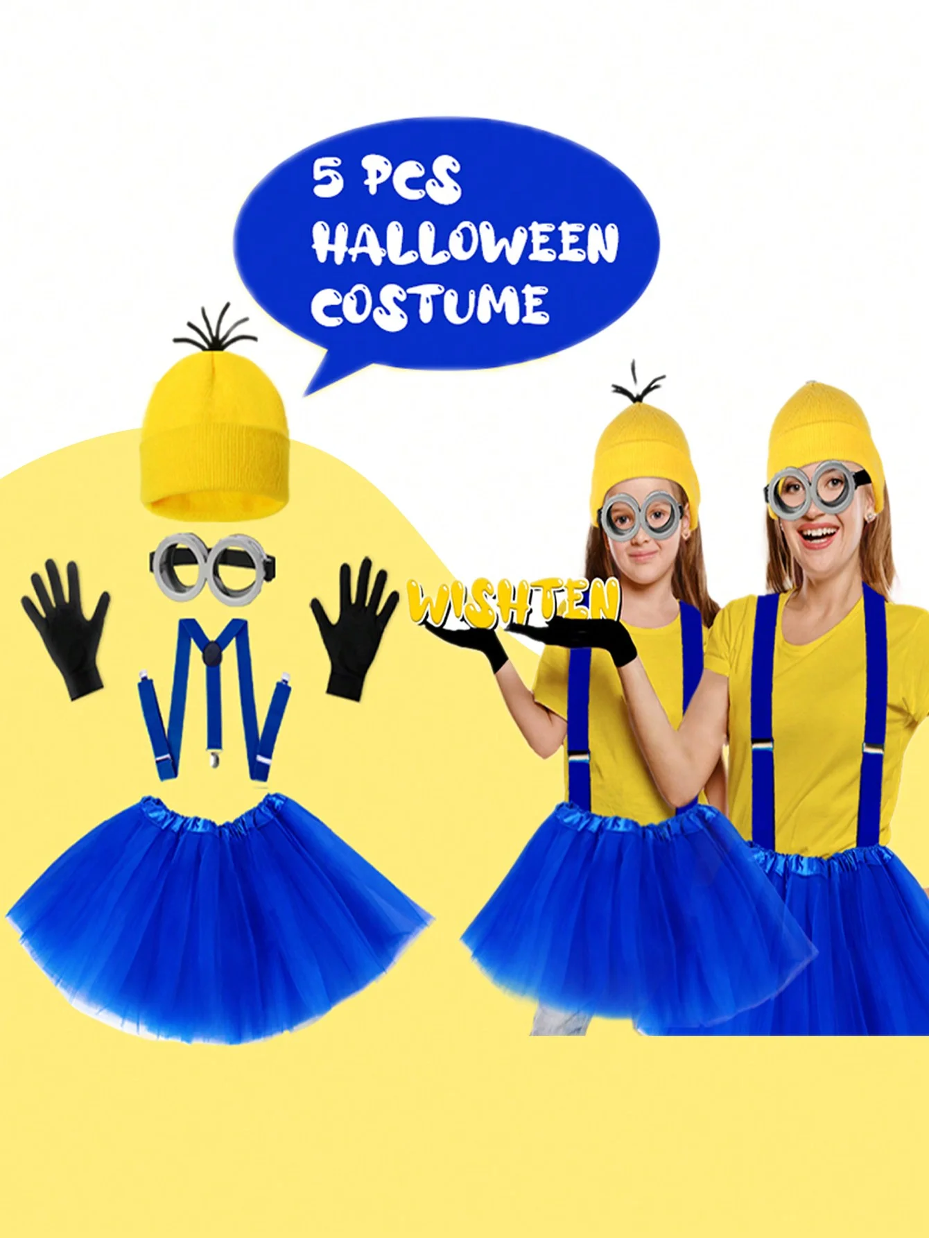 5 детских костюмов на Хэллоуин аниме Гадкий я миньоны костюмы для косплея желтая