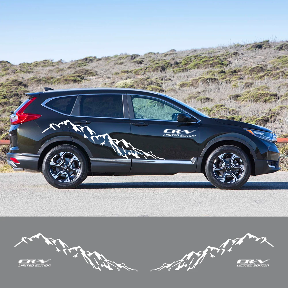 

For Honda CR-V 1 2 3 4 5 Car Door Side Stickers Graphics Mountain Limited Edition Style Vinyl Decals Decoration Auto Accessories
