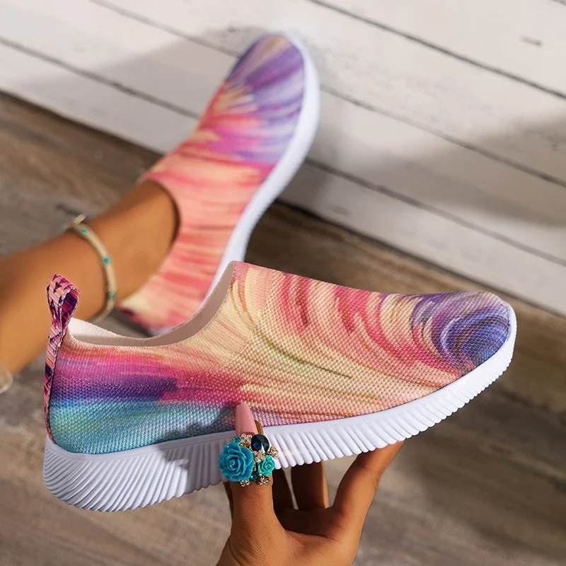 New Flat Mix Color Vulcanize Casual Chaussure Femme Bape White