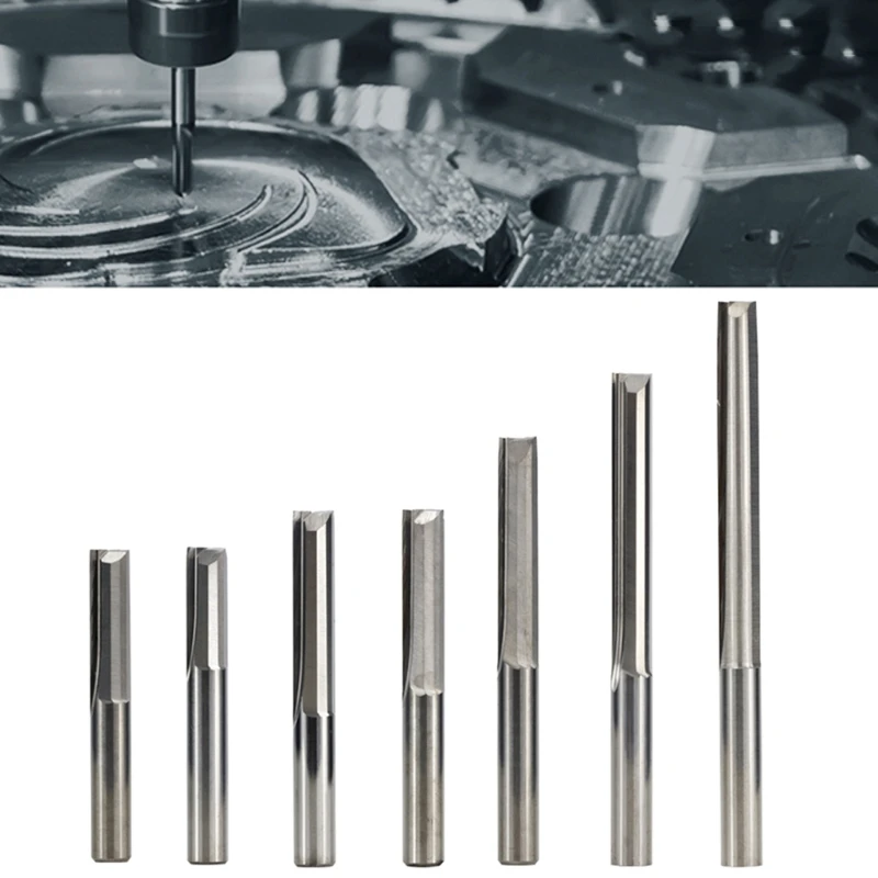

Flute Straight Slot Milling Cutter 6mm Shank Router Bit Router Bit Engraving for cnc Milling Engraver Carving Bits