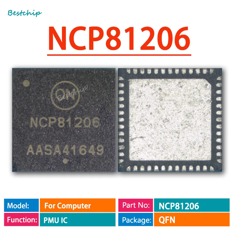 

(5 шт.) 100% новый набор микросхем NCP81206MNTXG NCP81206 PCP81206 QFN-52