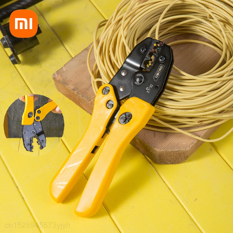 

XIAOMI Deli 1 Pcs 220mm Multiple Specifications Insulation Crimping Pliers PVC Anti-slip Handle Design Electrician Wire Cutters