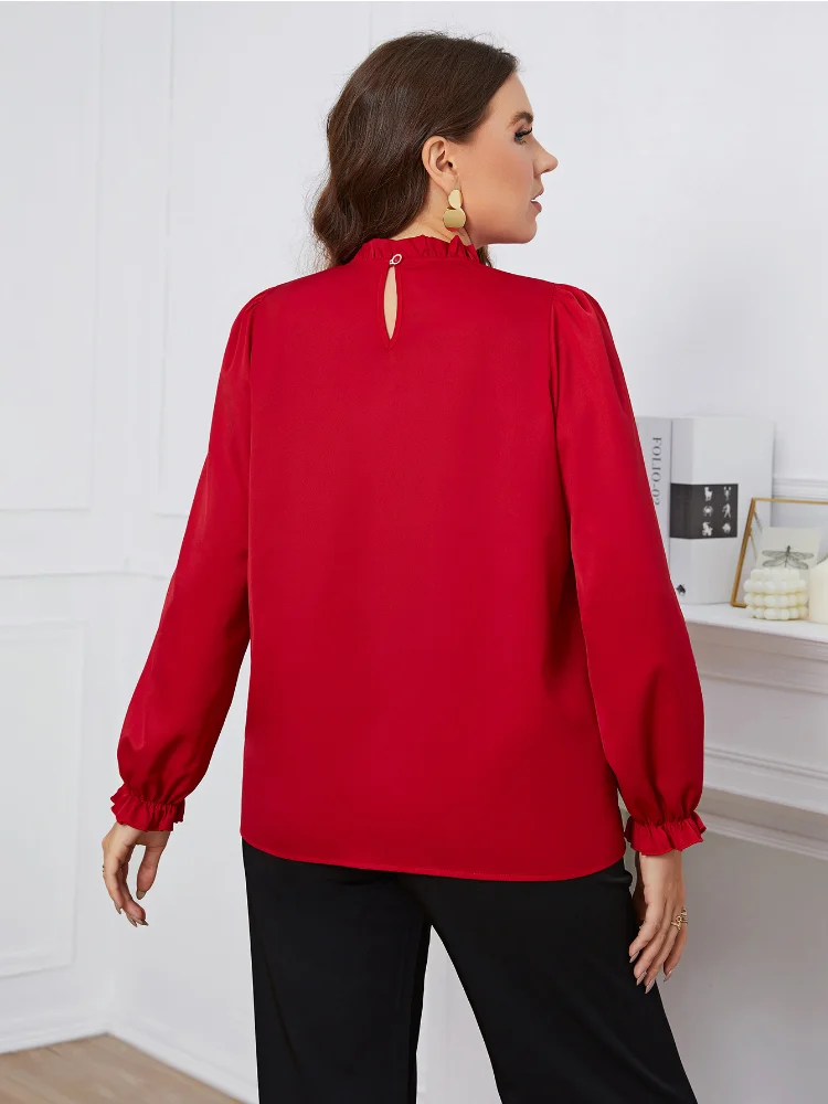 Women's casual loose fitting pullover top shirt slimming new commuting style plus size feminino  blusas femininas elegantes