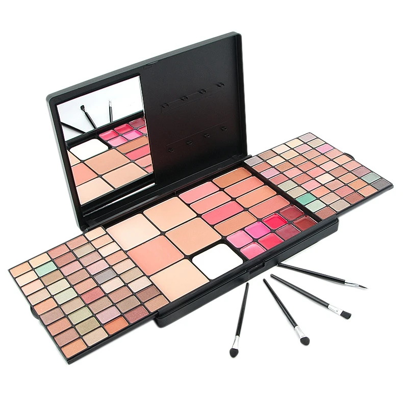 

111 Colors Eyeshadow Blush Palette Cosmetic Face Powder Makeup Case Make Up Eye Shadow Palette Puff With Makeup Brush