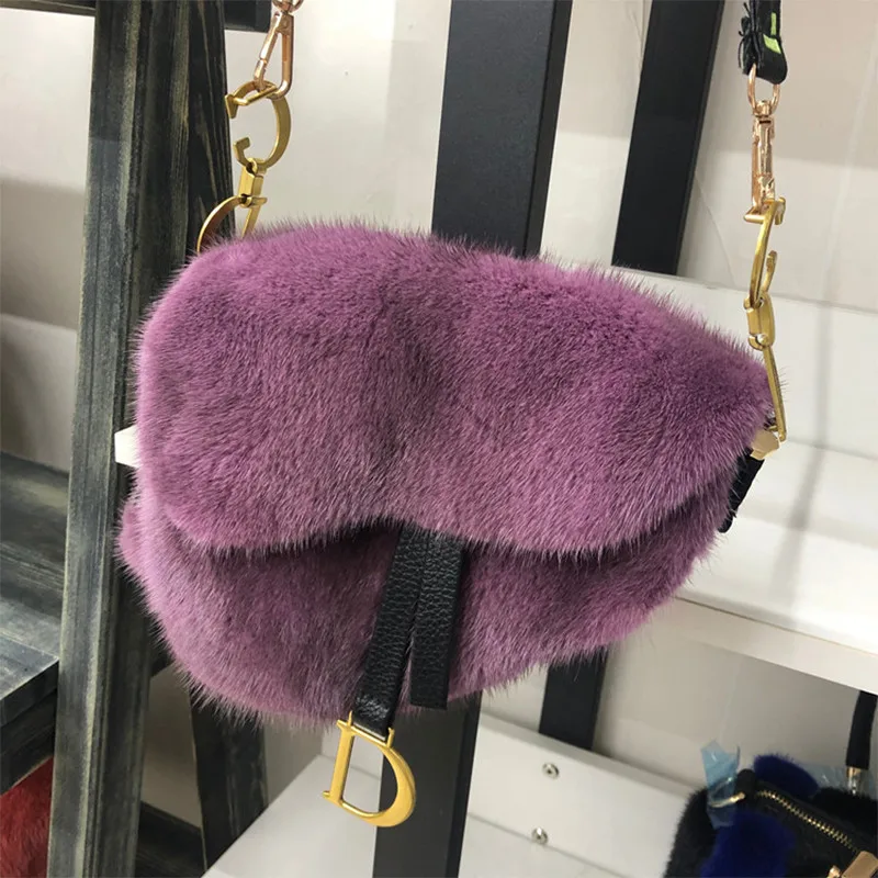 2022 Women's Bag Trends Women's Handbags Luxury Designer Bags Real Mink Fur Women's Handbags Designer Bags Shoulder Bags
