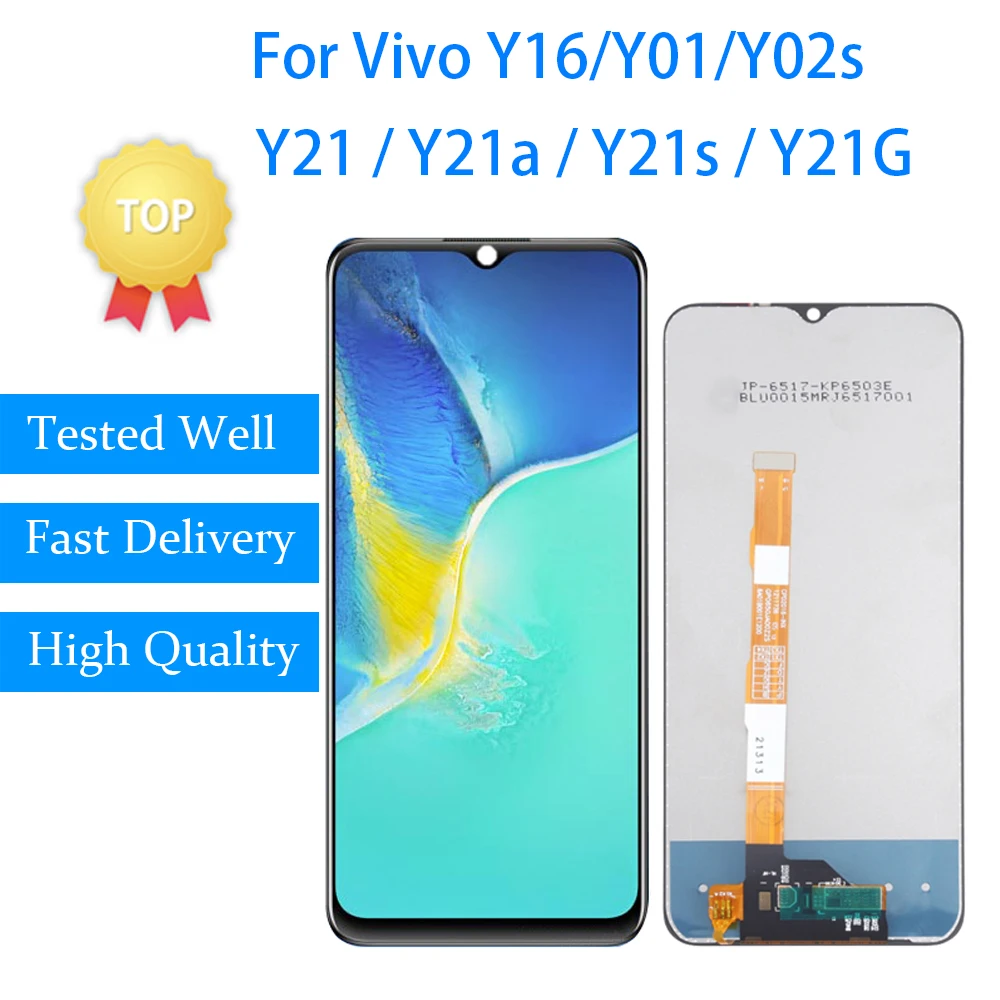

For VIVO Y21 Y21a Y21G LCD Display Touch Screen Digitizer For VIVO Y21s LCD For VIVO Y02s Y16 Display Panel Screen