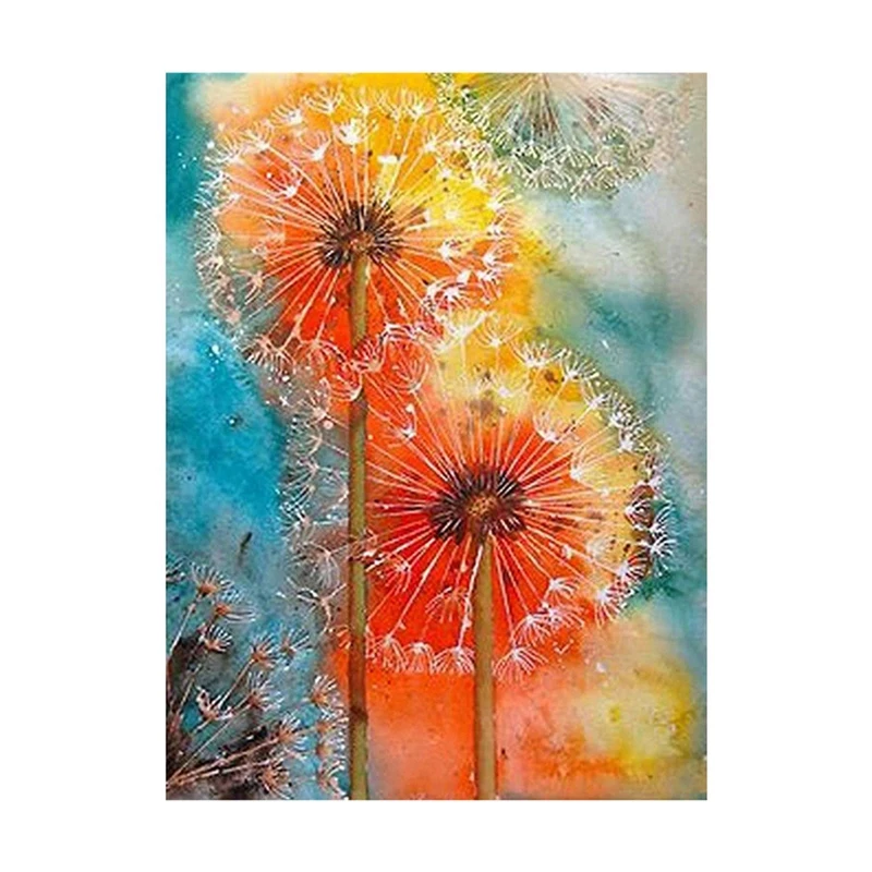 

Алмазная живопись «сделай сам», художественная живопись, настенное украшение, домашнее и офисное украшение, рисование одуванчика