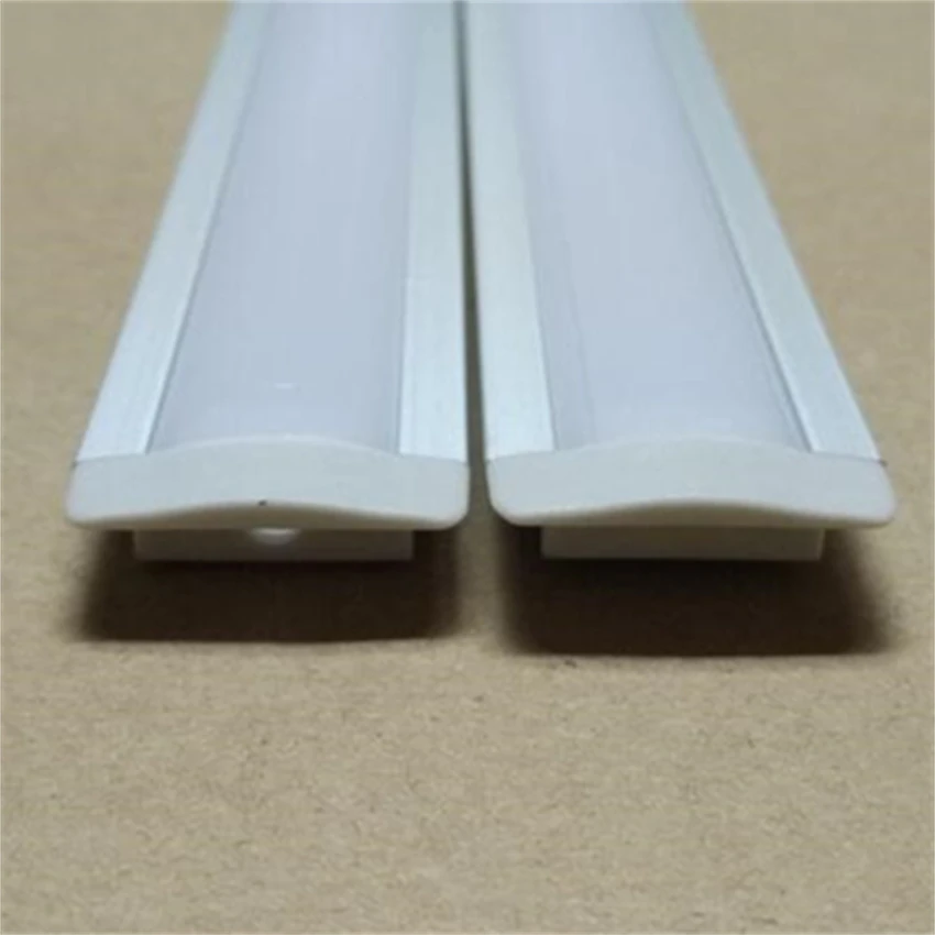 0.5M/PCS LED Channel System with Milky White Continuous Cover Lens, Aluminum Extrusion Profile Housing Diffuser
