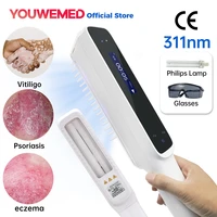 youwemed 311nm uvb phototherapy light for vitiligo psoriasis treatment lamp uv narrow band therapy instrument with timer