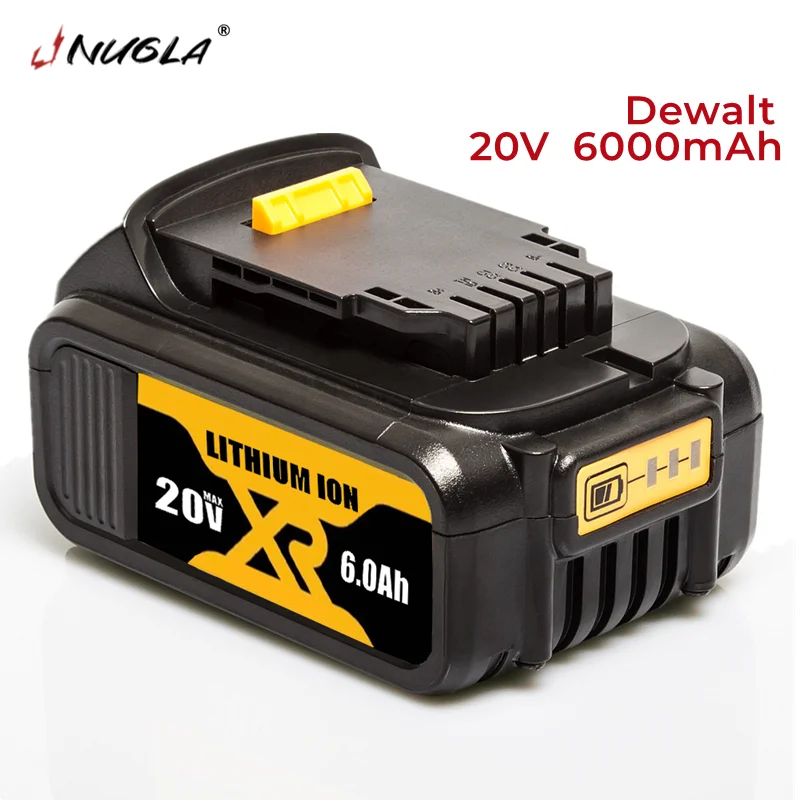 

3PACK 6.0Ah 20V spare lithium ion battery with 3A DCB112 charger for Dewalt 18V DCB180 DCB181 DCB181-xj DCB200 DCB200- battery