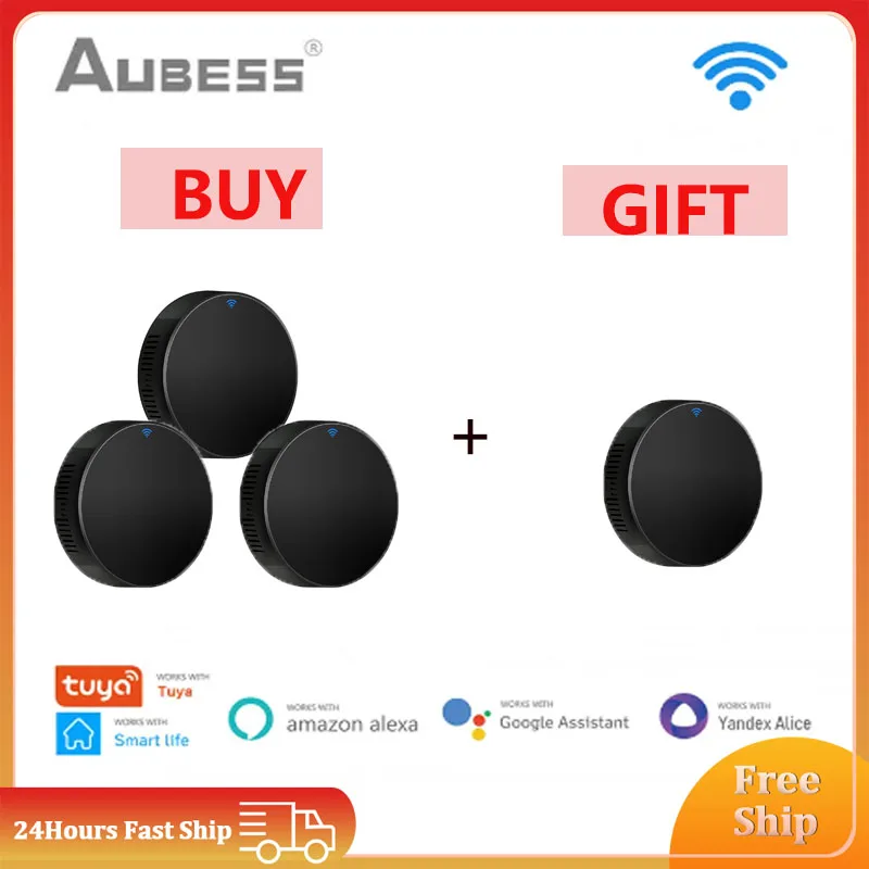 

AUBESS IR Remote Control Smart WiFi Universal Infrared Tuya For Smart Home Control For TV DVD AUD AC Works With Amz Alexa Google