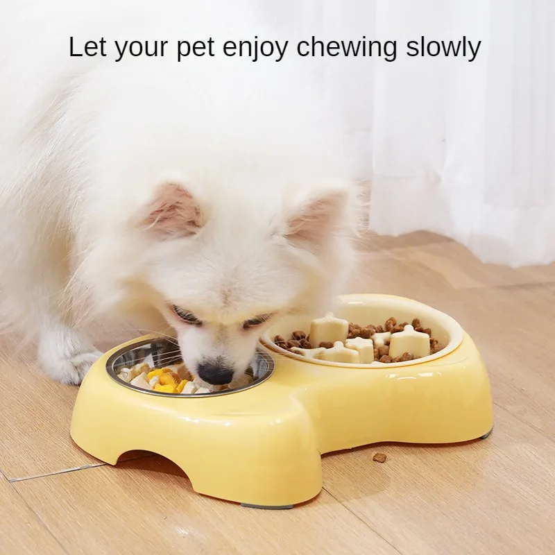 Креативная кормушка для кошек в форме миски домашних животных из нержавеющей