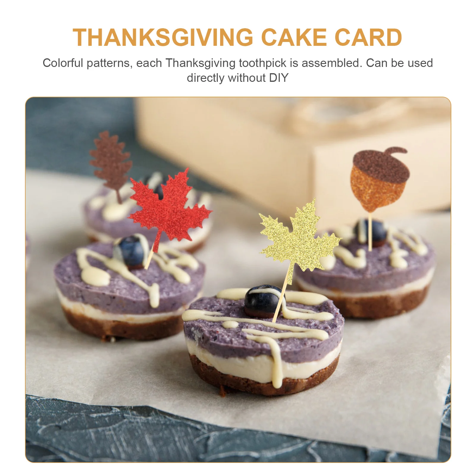 

24pcs Practical Creative Cartoon Cake Decor Delicate Cake Decor Thanksgiving Cupcake Decor Cupcake Decor for Gift Festival Party