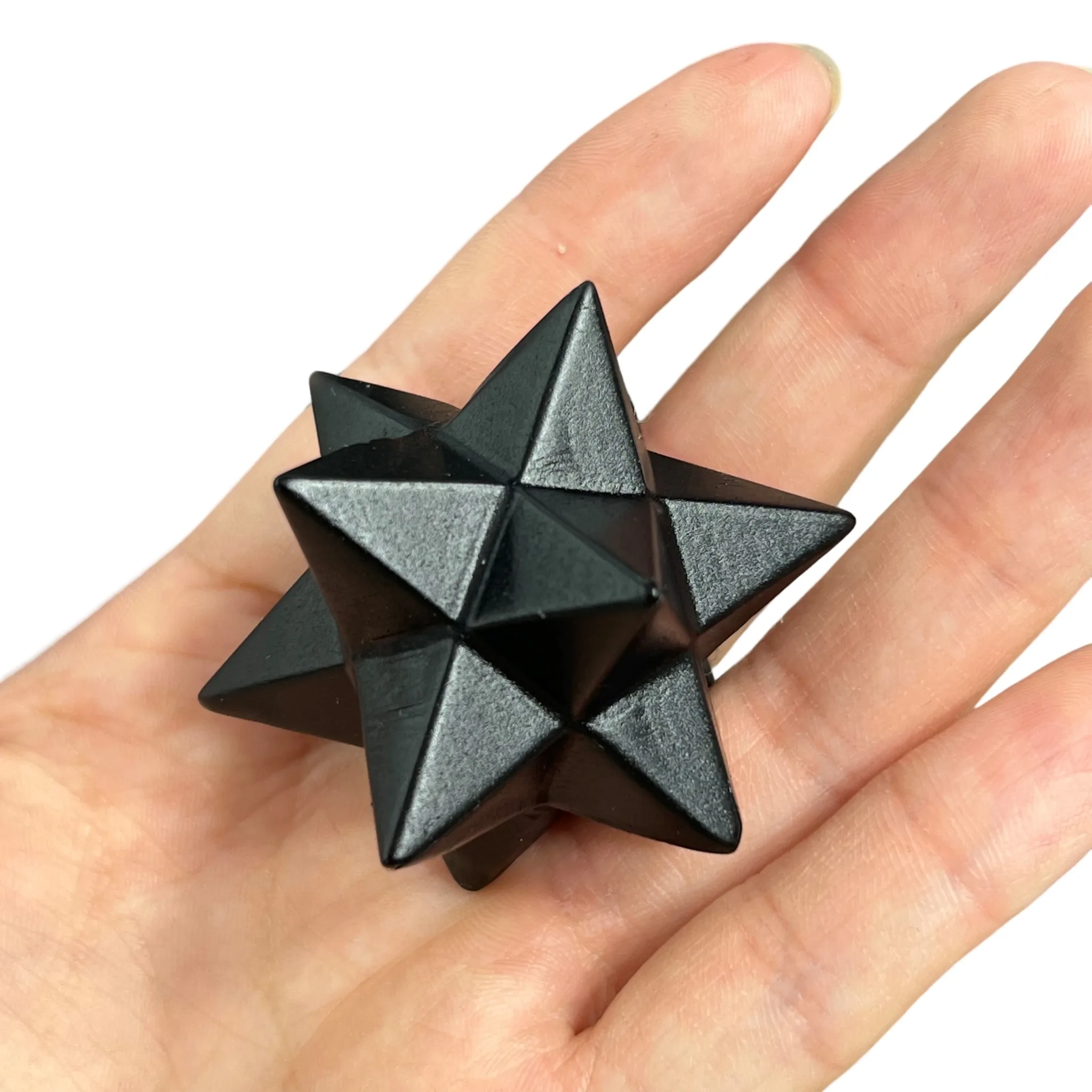 

Natural Obsidian Polyhedron Merkaba Healing Energy Minerals