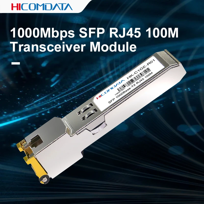 Гигабитный оптоволоконный модуль Sfp HICOMDATA 1000M Rj45 Ftth Ethernet полностью дуплексный