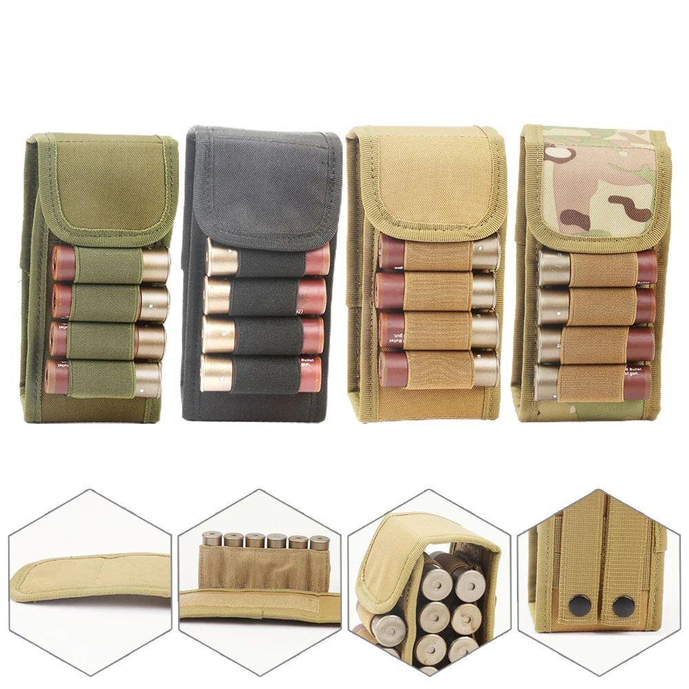 

Tacticals Molle Magazine Pouch 16 Round 12GA Ammo Shells Holder Nylon Ammo Storage Bag Adjustable For Hunting Shooting Equipment