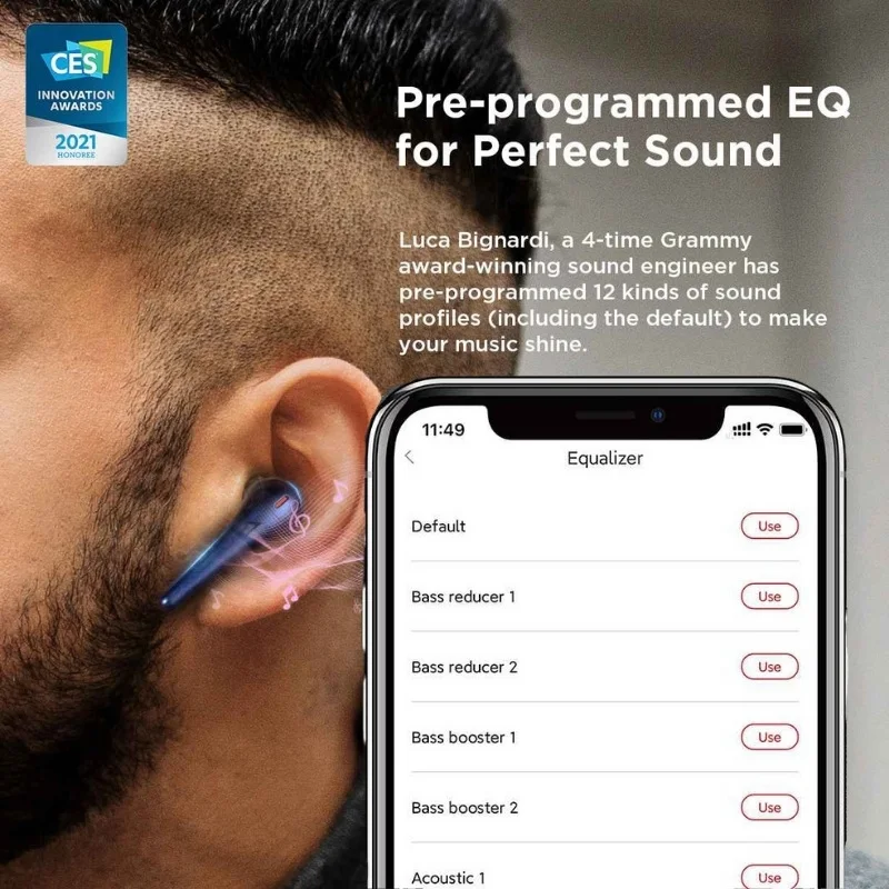 Najtaniej 1MORE Comfobuds Pro ANC Redukcja Szumów Bluetooth 5.0 TWS Słuchawki Bezprzewodowe QuietMax 13.4mm Bass Dynamiczne Słuchawki Do Gier AAC