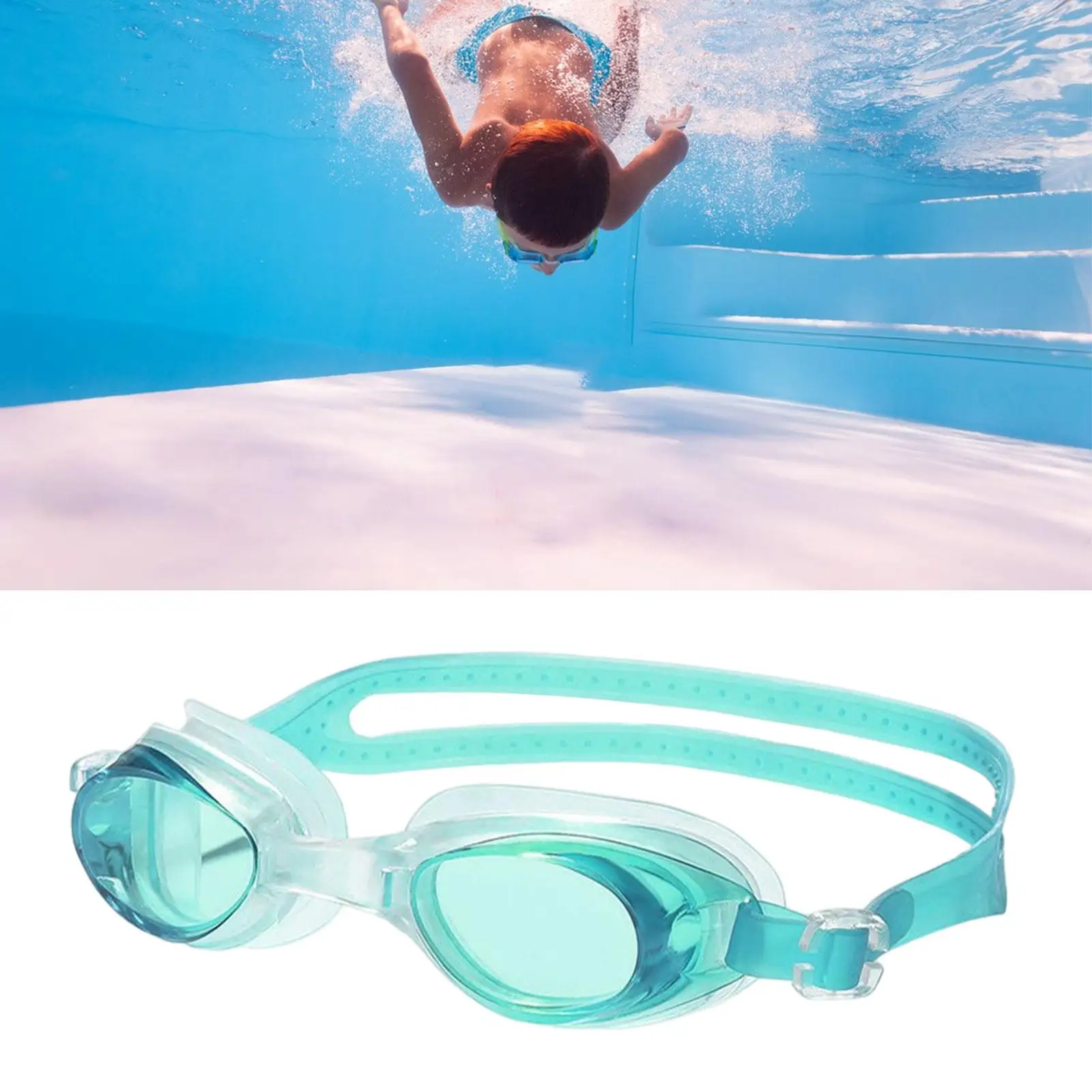

Swim Goggles with Portable Case Anti Fog Soft Silicone Nose Bridge Swimming