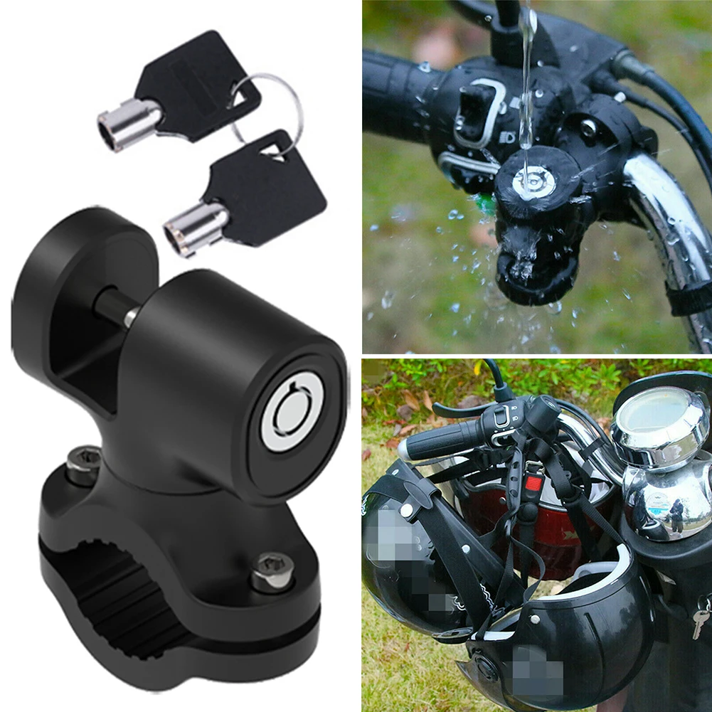 

Motorcycle Helmet Lock Handlebar Anti-Theft Security Lock Accessories W/2 Keys Helmet Lock Hanger Bar For Motorcycle Bike Scoote