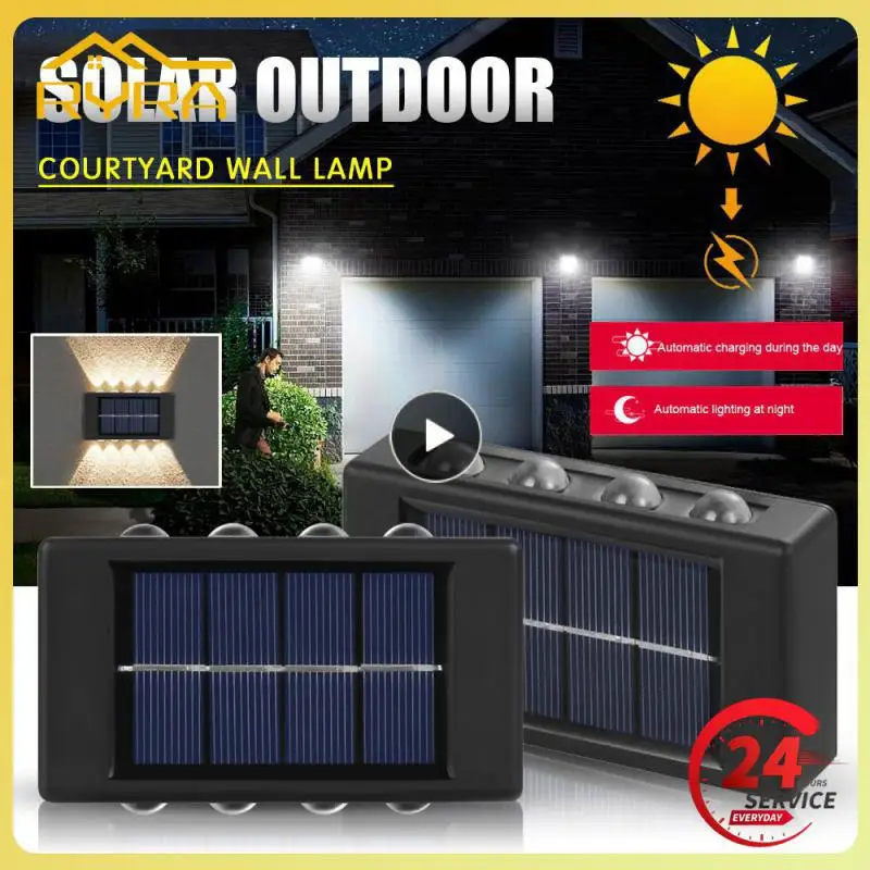 

1~10PCS Energy Saving Outdoor Lighting Up And Down Glow Atmosphere Wall Light Multifunction Decorative Black Led Light Lighting