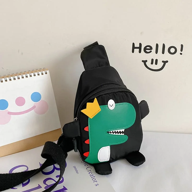 Cute Cartoon Dinosaur Baby Backpacks Children Boy Girl Chest Crossbody Bags Travel Harness Bag Adjustable Animals Kids Backpack