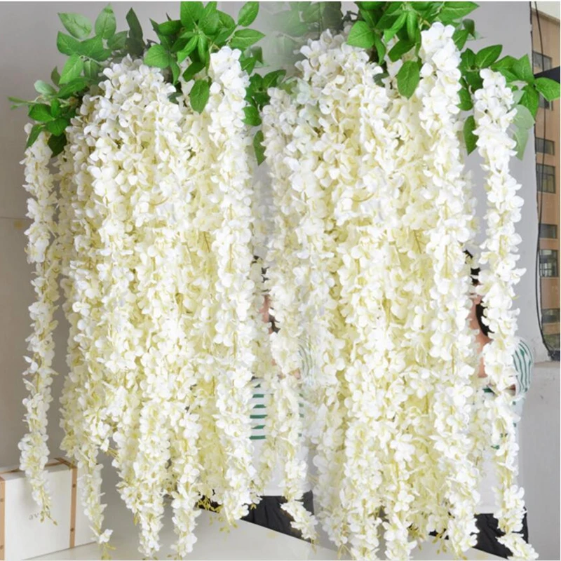 

1/3pcs 30cm Home decor Artificial Hydrangea Party Romantic Wedding Decoration Silk Garlands Of Artificial Flowers Silk Wisteria