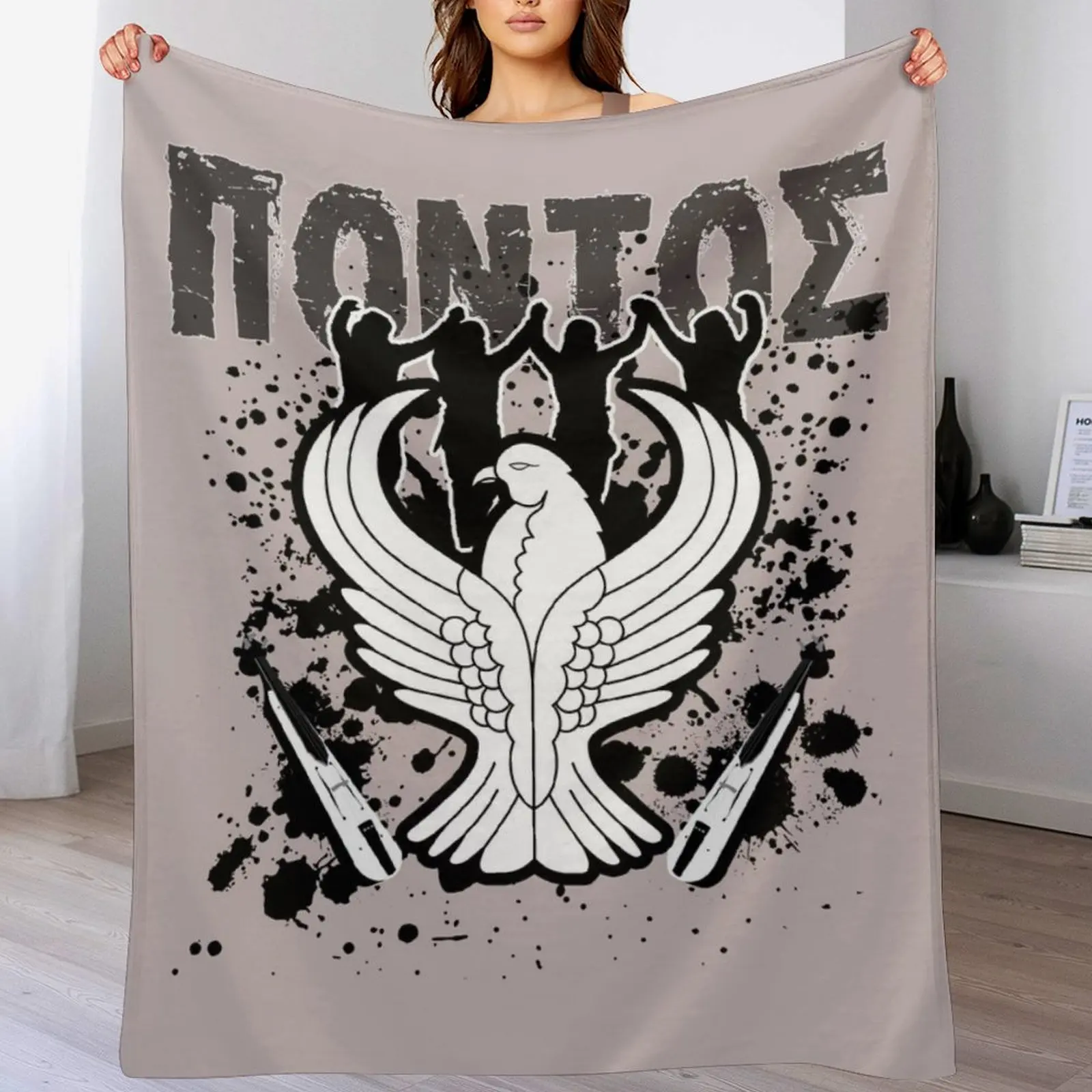 Одеяло детское Фланелевое с логотипом PONTOS eagle идея для подарка на Рождество