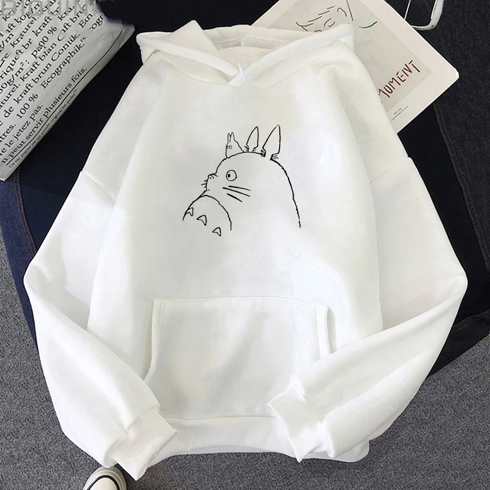 

Hoodie kartun Manga baru 2021 Hoodie wanita Kawaii Totoro Studio Ghibli Hoodie Anime Jepang Sweatshirt grafis pakaian