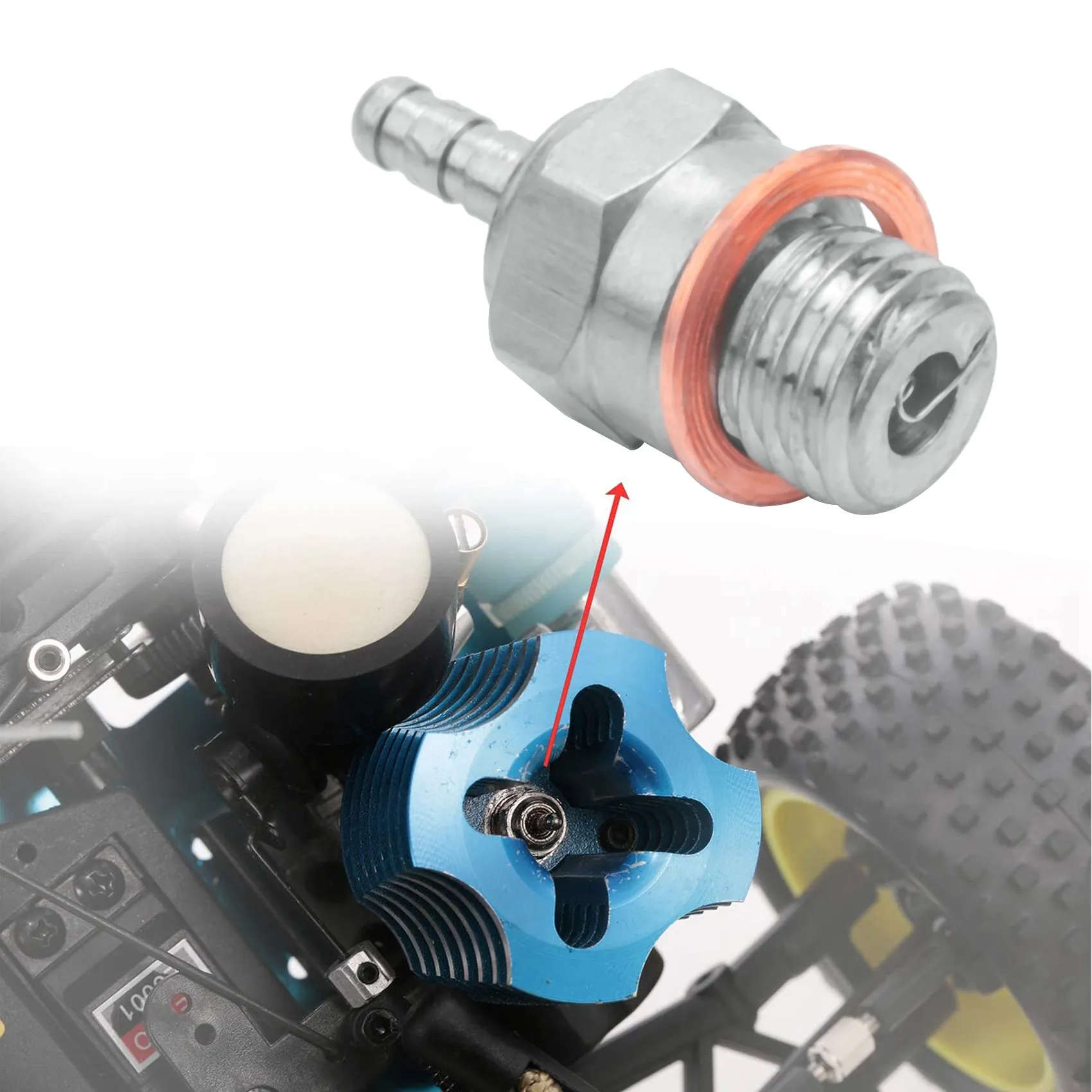 N3 Свеча зажигания свечи для 70117 1/10 1/8 RC грузовик Nitro части двигателя