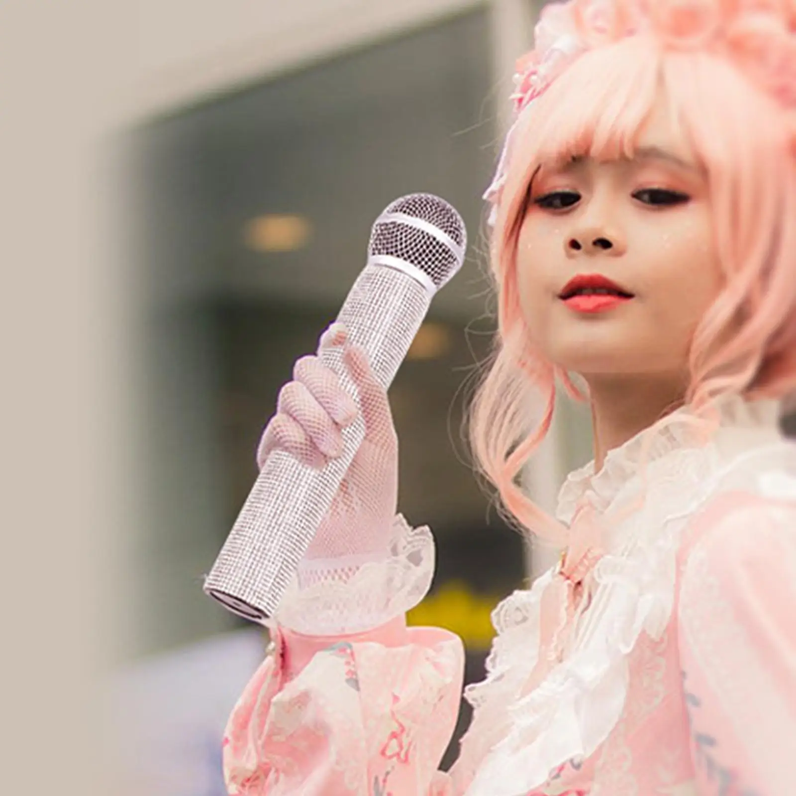 

Искусственный микрофон, игрушка для костюма, реквизит для демонстрации активности и записи