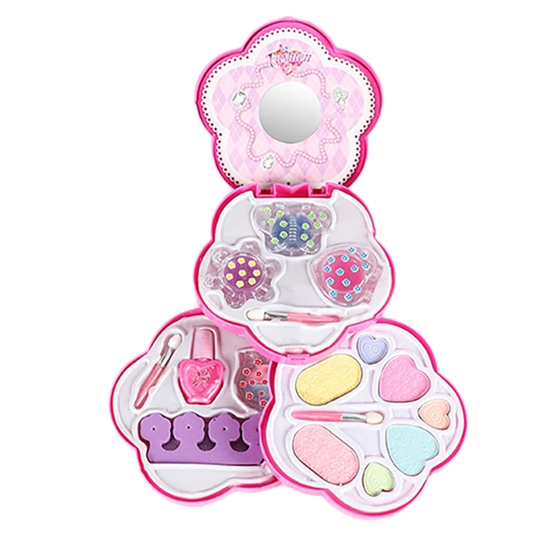 

Fashion Girl Washable Makeup Toy Plum Blossom Makeup Toy Girl Child Makeup Set Girl Safe Baby Cosmetics Beauty Set
