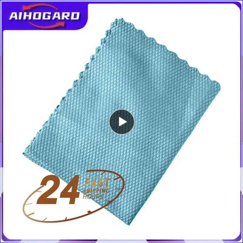 S Superfine Fiber Easy To Clean Coral Fleece Dishcloth Blue 