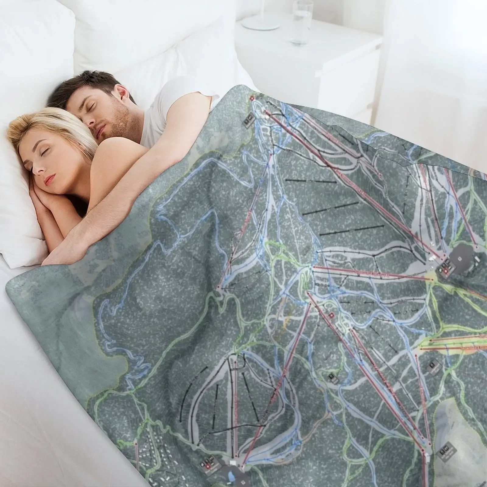 Одеяло Killington Resort Trail Map многоцелевое для малышей большие одеяла диванов