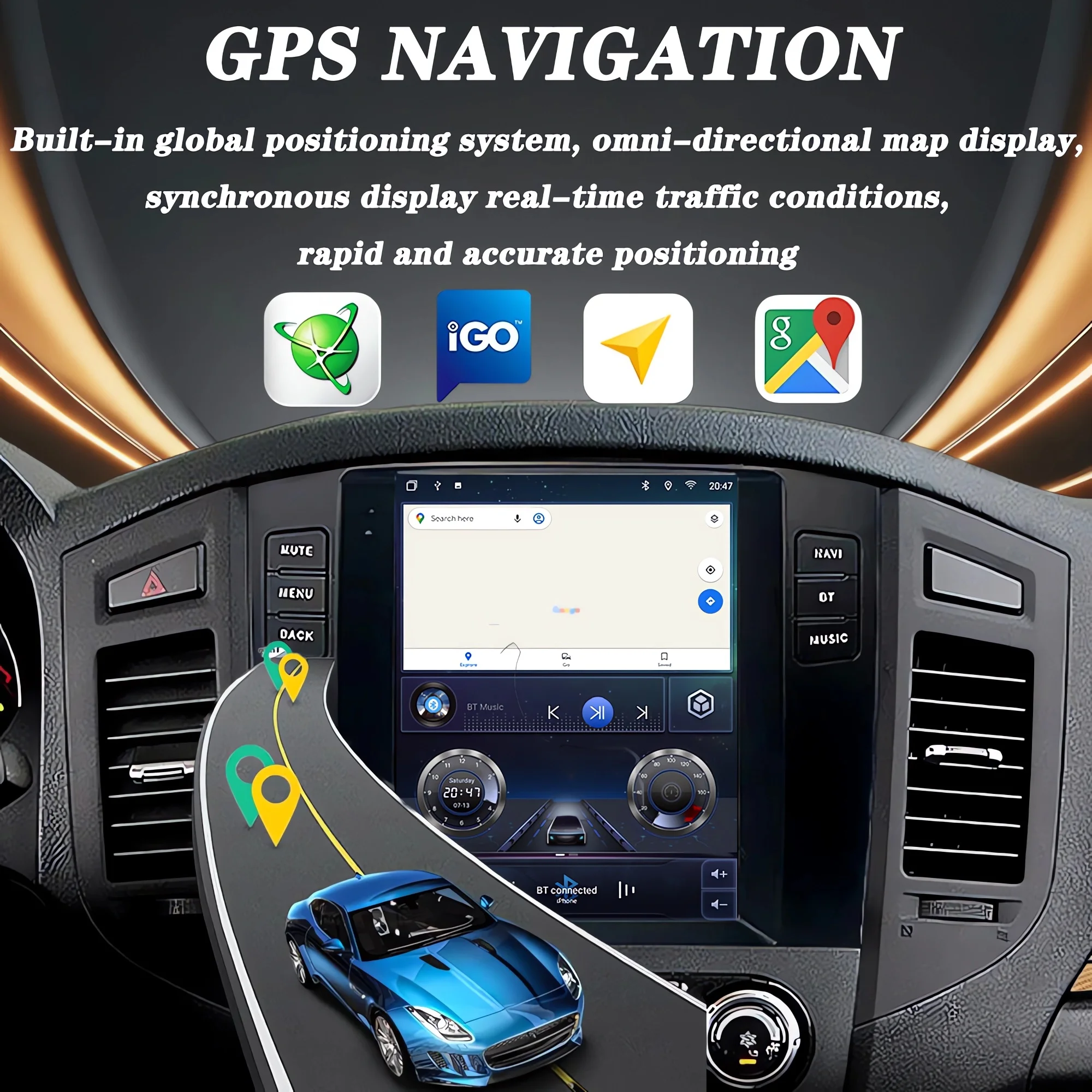 Фото Автомагнитола с мультимедиа для Peugeot 301 2014-2019, Android Auto, DSP, стерео, GPS-навигация, Carplay, BT, Wi-Fi+4G №2