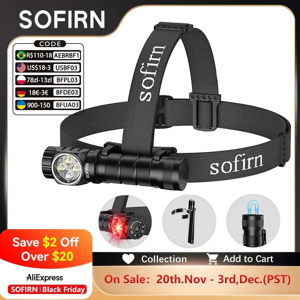 

Sofirn HS43 фонарь 3200 люмен