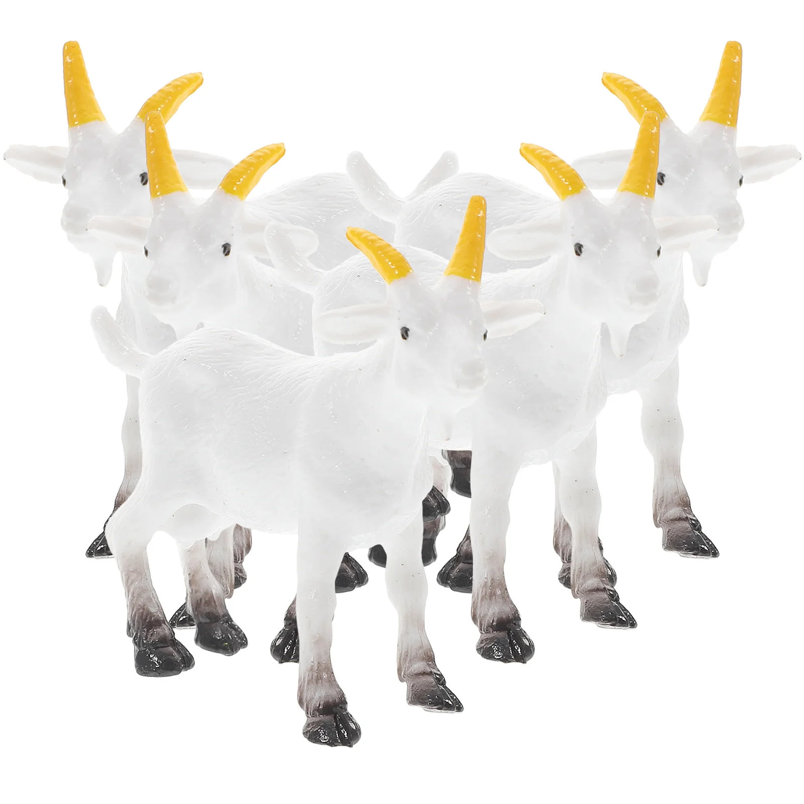 

Animal Sheep Farm Party Decor Goats Statue Figurines Figurine Barn Model Toys Sculpture Supplies Birthday Zoo Miniature Toy Goat
