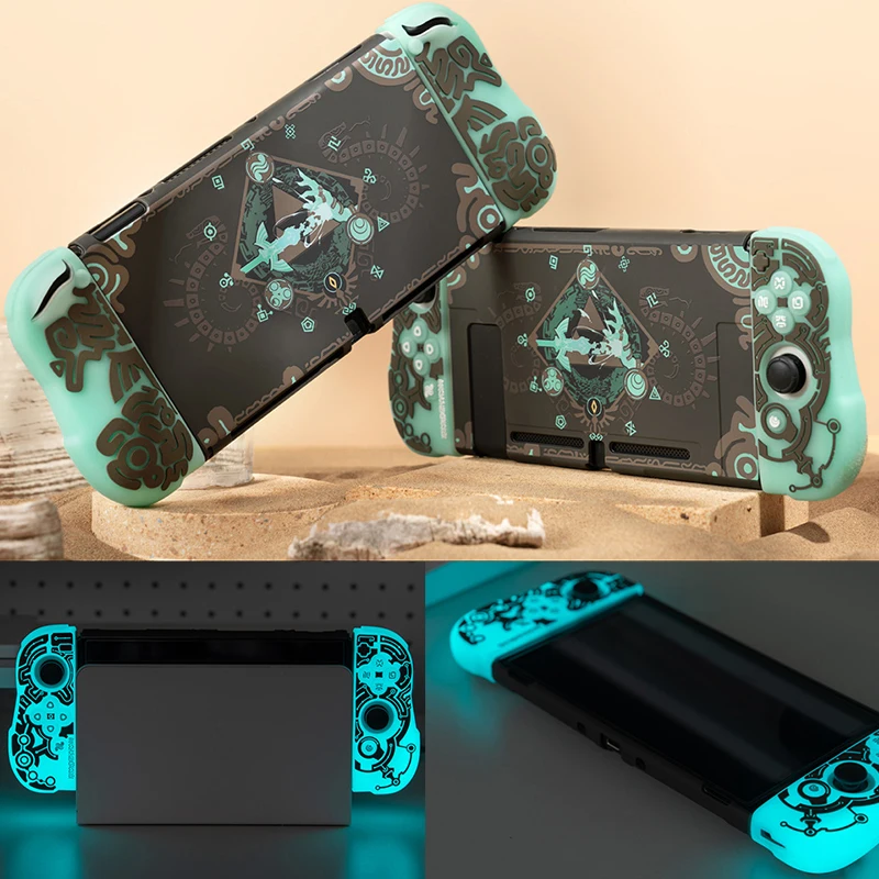 

Luminous Hard Cover for Switch Oled for Zelda Dockable Protective Shell For Nintendo Switch Oled Soft Joy-Con Controller Case