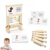 montessori wooden abacus board learning stand toys early education counting cognition game teaching math tool for kids gift